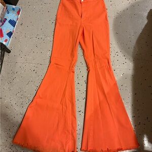 Vibrant Orange Fashion Pants